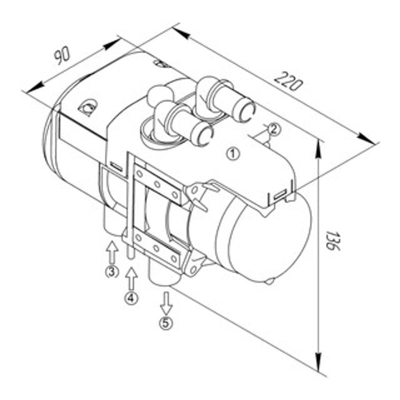 Autoterm Flow 5 KW Diesel 12 Volt
